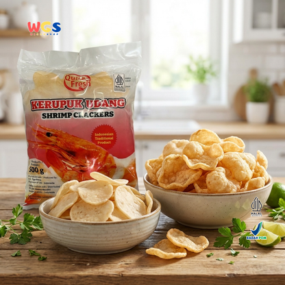 Quick Fresh Kerupuk Udang 500g - Kerupuk Udang Mentah Sidoarjo Halal BPOM Snack Renyah