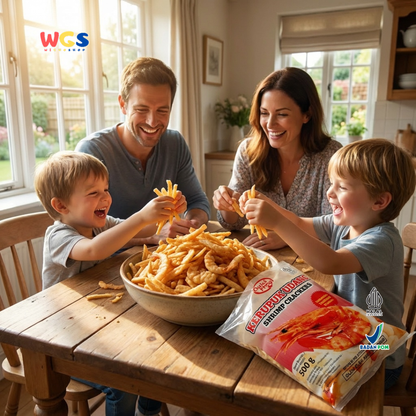 Quick Fresh Kerupuk Udang Stik 500g - Kerupuk Udang Mentah Sidoarjo Halal BPOM Snack Renyah