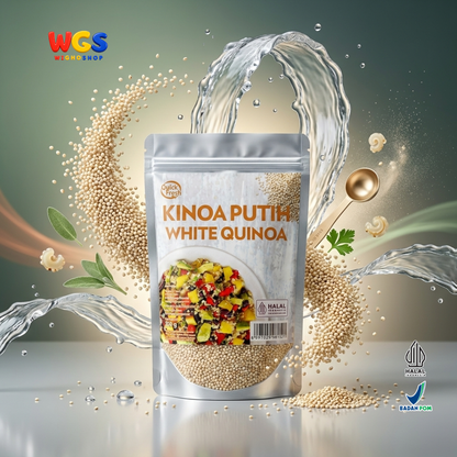 Quick Fresh Kinoa Putih White Quinoa 250g - Biji Quinoa Peru untuk Salad Grain Bowl Campuran Nasi Meal Prep Halal