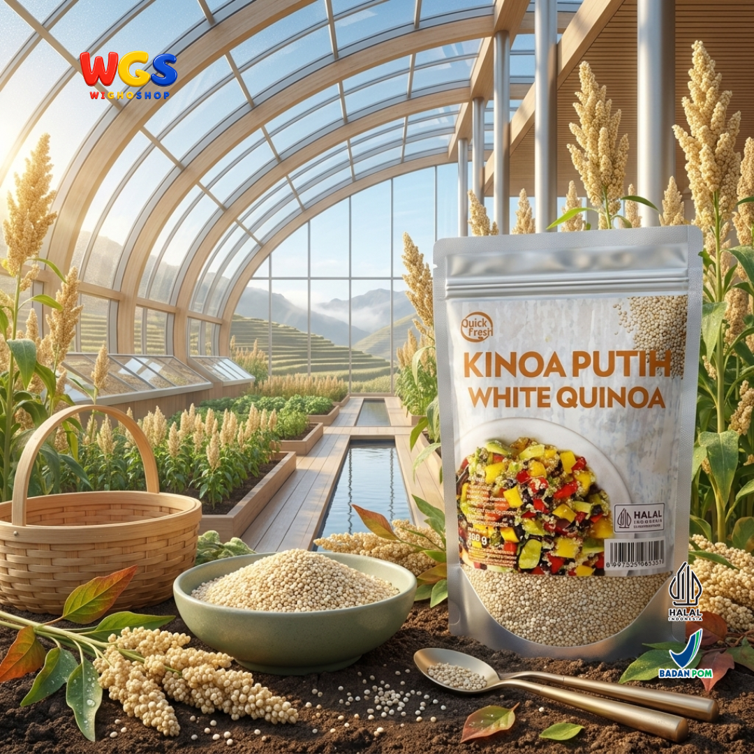 Quick Fresh Kinoa Putih White Quinoa 250g - Biji Quinoa Peru untuk Salad Grain Bowl Campuran Nasi Meal Prep Halal