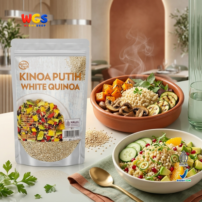 Quick Fresh Kinoa Putih White Quinoa 250g - Biji Quinoa Peru untuk Salad Grain Bowl Campuran Nasi Meal Prep Halal