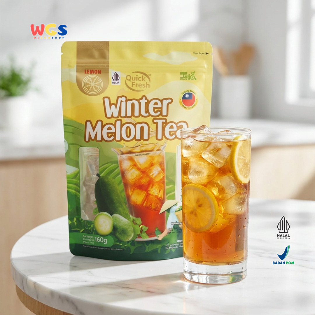 Quick Fresh Lemon Winter Melon Tea 160g (8 Sachet x 20g) - Teh Winter Melon Lemon Instan