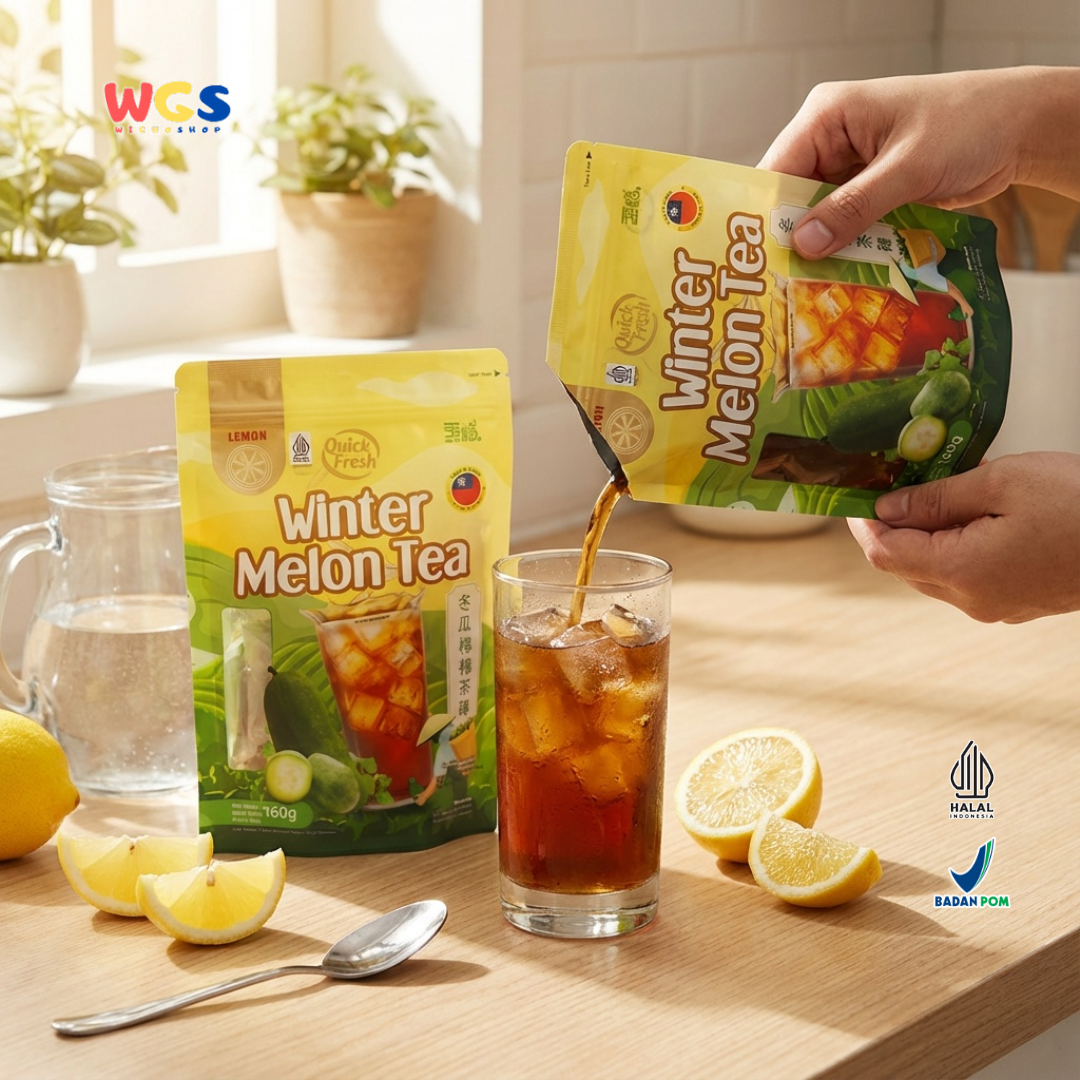 Quick Fresh Lemon Winter Melon Tea 160g (8 Sachet x 20g) - Teh Winter Melon Lemon Instan