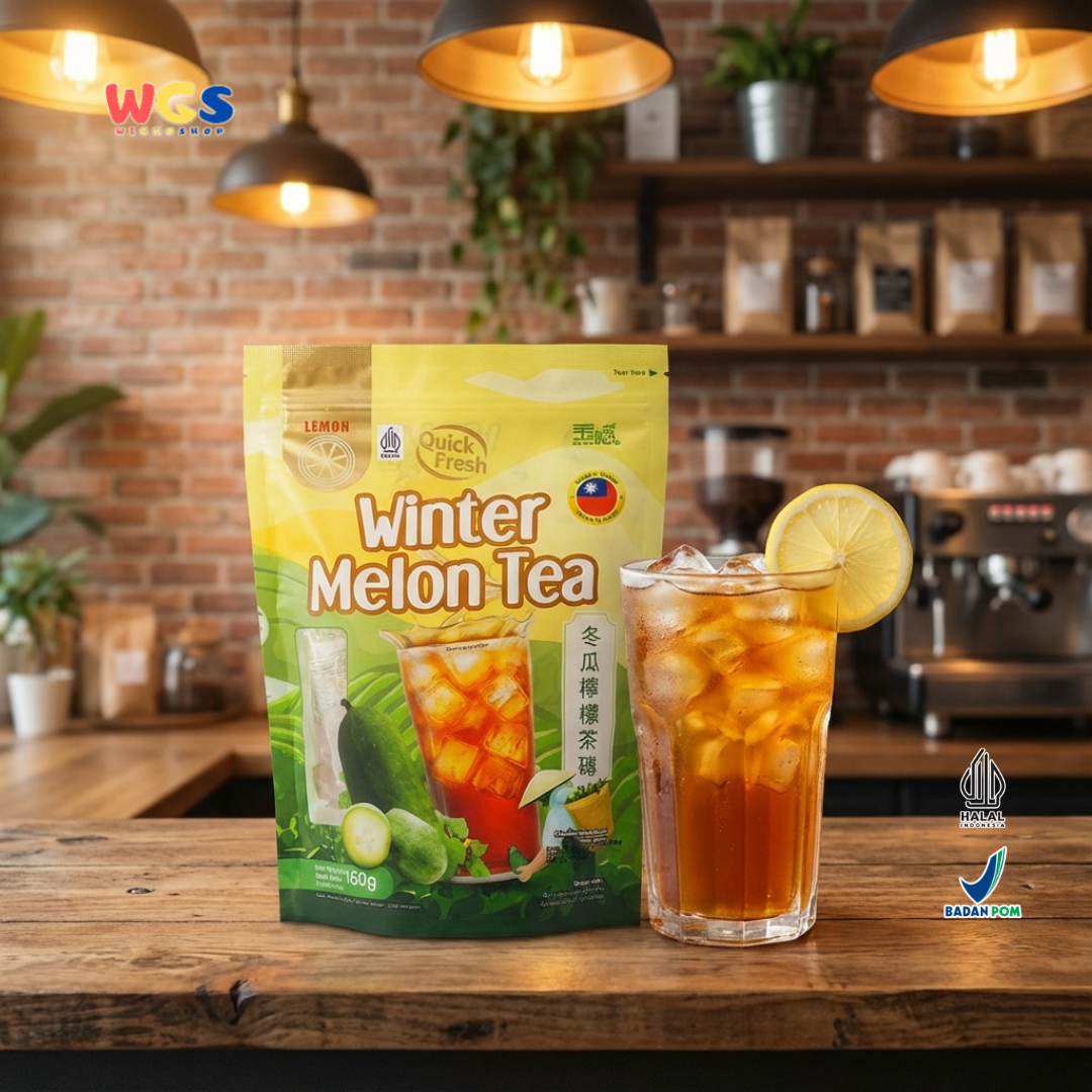 Quick Fresh Lemon Winter Melon Tea 160g (8 Sachet x 20g) - Teh Winter Melon Lemon Instan