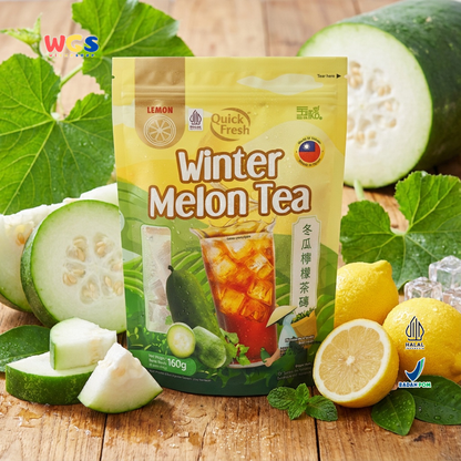 Quick Fresh Lemon Winter Melon Tea 160g (8 Sachet x 20g) - Teh Winter Melon Lemon Instan