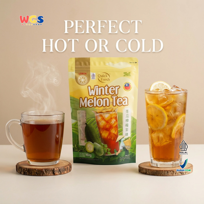 Quick Fresh Lemon Winter Melon Tea 160g (8 Sachet x 20g) - Teh Winter Melon Lemon Instan