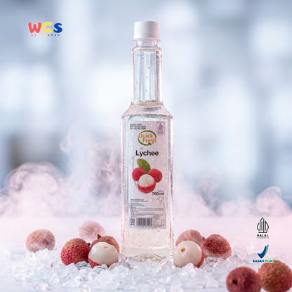 Quick Fresh Lychee Syrup 700ml - Sirup Leci Manis Segar untuk Minuman