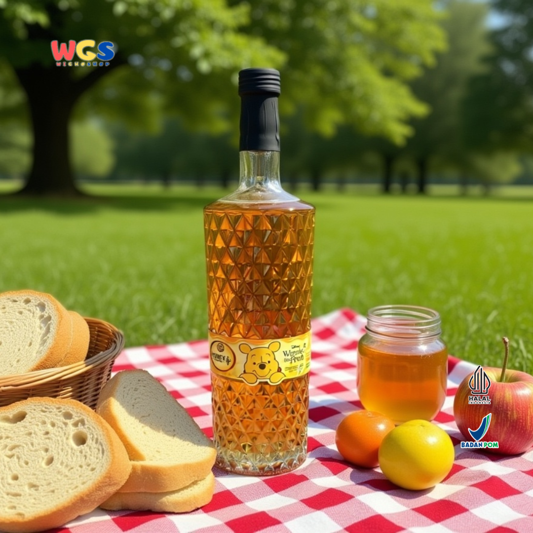 Quick Fresh Madu Asli Winnie the Pooh 875g – Madu Murni Botol Kaca Premium Halal