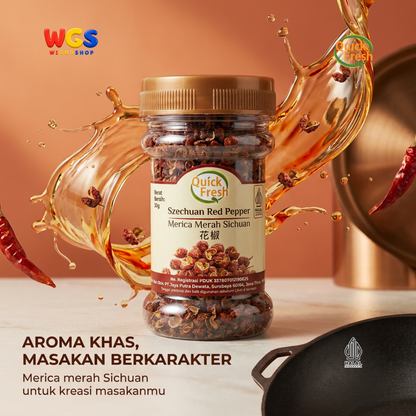Quick Fresh Merica Merah Sichuan 30g - Szechuan Pepper Hua Jiao Utuh untuk Bumbu Mala Hotpot