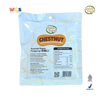 Quick Fresh Roasted Chestnut 100g (2 Sachet @50g) – Kastanye Panggang Kupas Siap Makan & Sehat