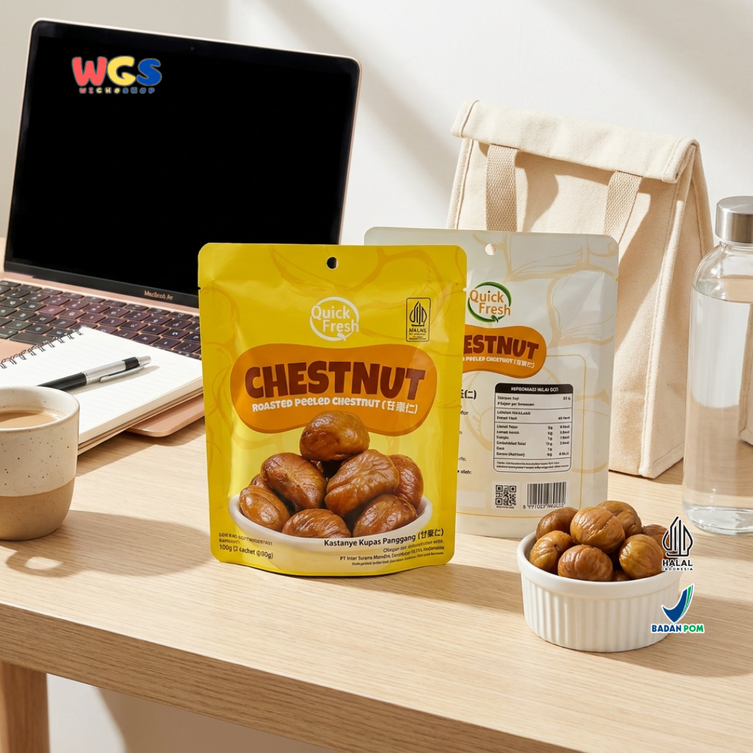 Quick Fresh Roasted Chestnut 100g (2 Sachets @50g) – Ready-to-Eat &amp; Healthy Peeled Roasted Chestnuts