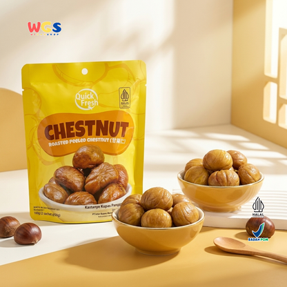 Quick Fresh Roasted Chestnut 100g (2 Sachets @50g) – Ready-to-Eat &amp; Healthy Peeled Roasted Chestnuts