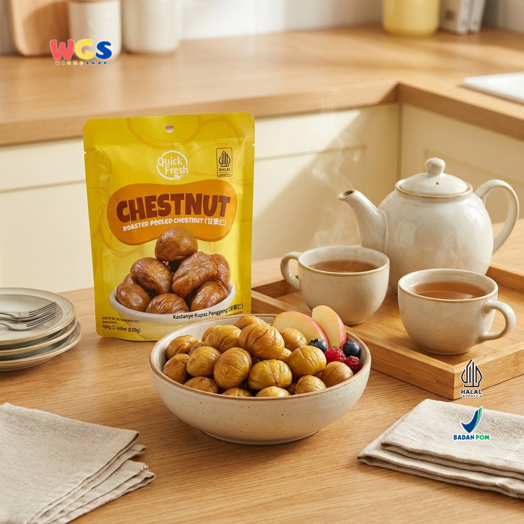 Quick Fresh Roasted Chestnut 100g (2 Sachets @50g) – Ready-to-Eat &amp; Healthy Peeled Roasted Chestnuts