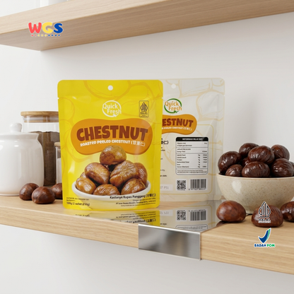 Quick Fresh Roasted Chestnut 100g (2 Sachets @50g) – Ready-to-Eat &amp; Healthy Peeled Roasted Chestnuts