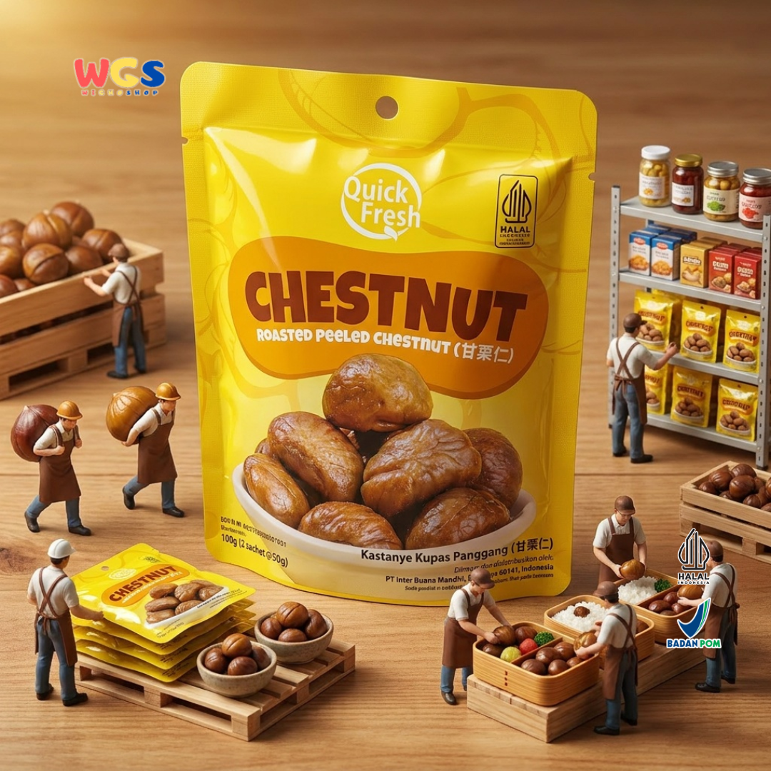 Quick Fresh Roasted Chestnut 100g (2 Sachets @50g) – Ready-to-Eat &amp; Healthy Peeled Roasted Chestnuts