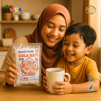 Quick Fresh Rock Sugar Gula Batu 200g - Kristal Gula Murni untuk Minuman & Makanan Sehat