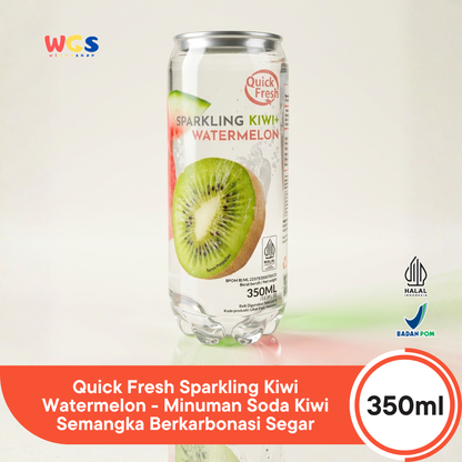 Quick Fresh Sparkling Kiwi Watermelon 350ml Refreshing, Low-Calorie Fruit Flavored Soda Drink