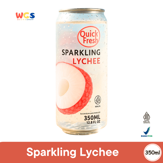 Quick Fresh Sparkling Lychee 350ml Minuman Bersoda Rasa Leci Segar dan Ringan