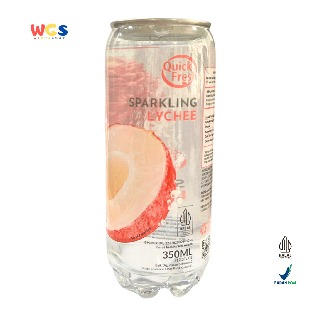Quick Fresh Sparkling Lychee 350ml Minuman Bersoda Rasa Leci Segar dan Ringan