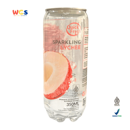Quick Fresh Sparkling Lychee 350ml Minuman Bersoda Rasa Leci Segar dan Ringan