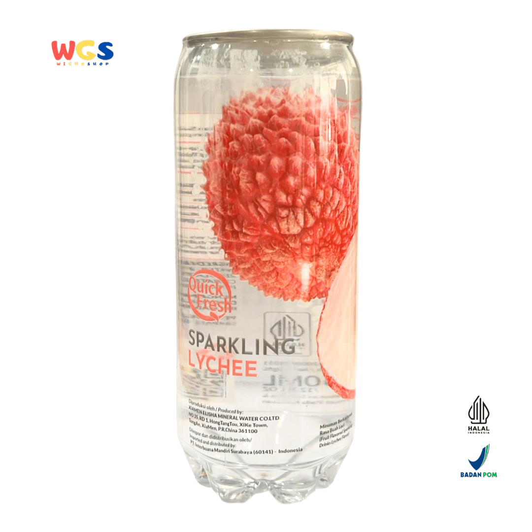 Quick Fresh Sparkling Lychee 350ml Minuman Bersoda Rasa Leci Segar dan Ringan