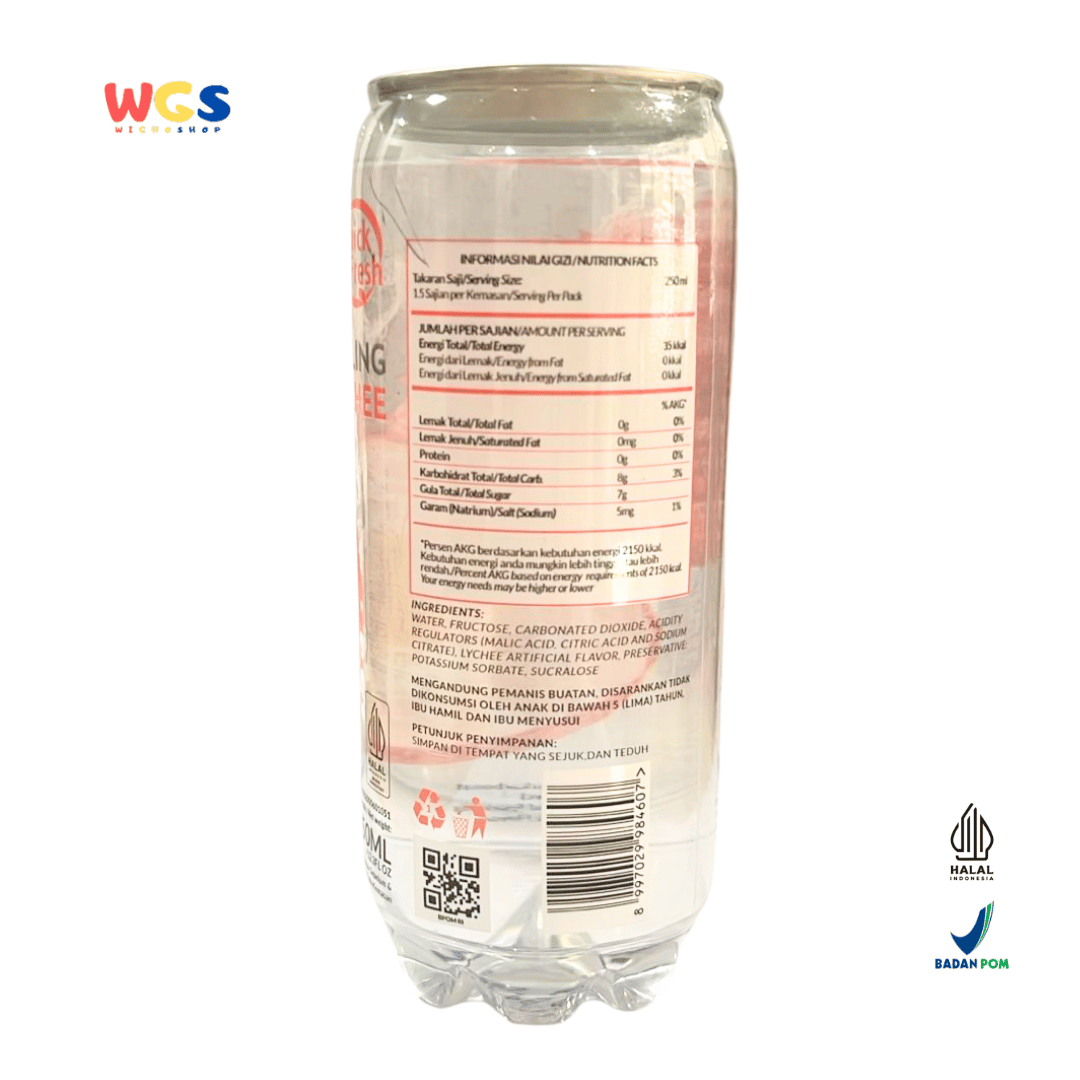 Quick Fresh Sparkling Lychee 350ml Minuman Bersoda Rasa Leci Segar dan Ringan