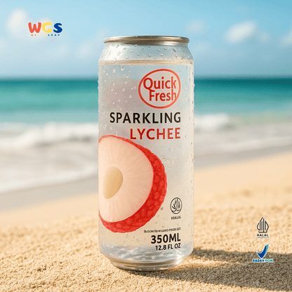 Quick Fresh Sparkling Lychee 350ml Minuman Bersoda Rasa Leci Segar dan Ringan