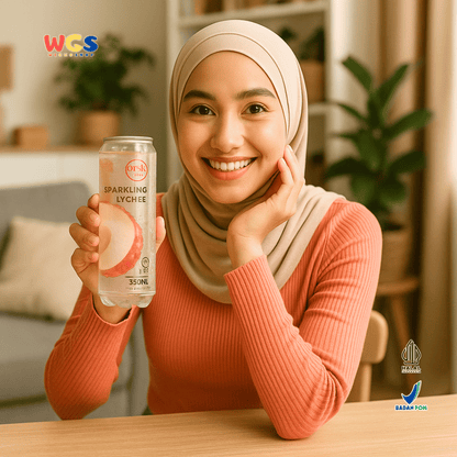 Quick Fresh Sparkling Lychee 350ml Minuman Bersoda Rasa Leci Segar dan Ringan