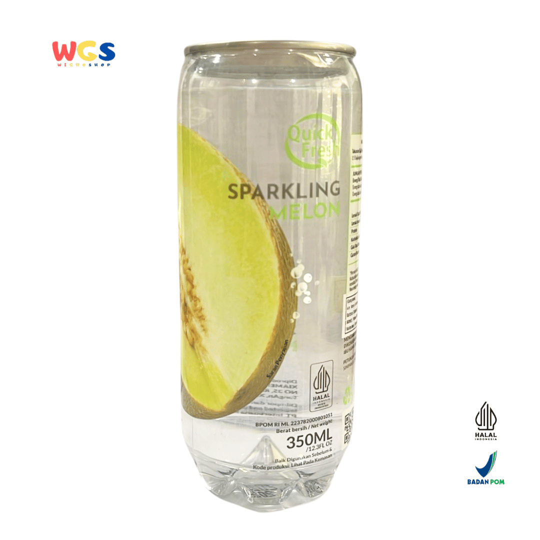 Quick Fresh Sparkling Melon 350ml - Minuman Bersoda Rasa Melon Segar Rendah Kalori
