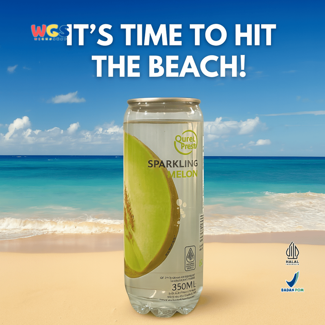 Quick Fresh Sparkling Melon 350ml - Minuman Bersoda Rasa Melon Segar Rendah Kalori