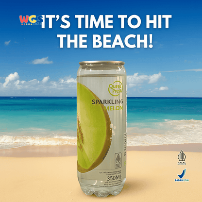Quick Fresh Sparkling Melon 350ml - Minuman Bersoda Rasa Melon Segar Rendah Kalori