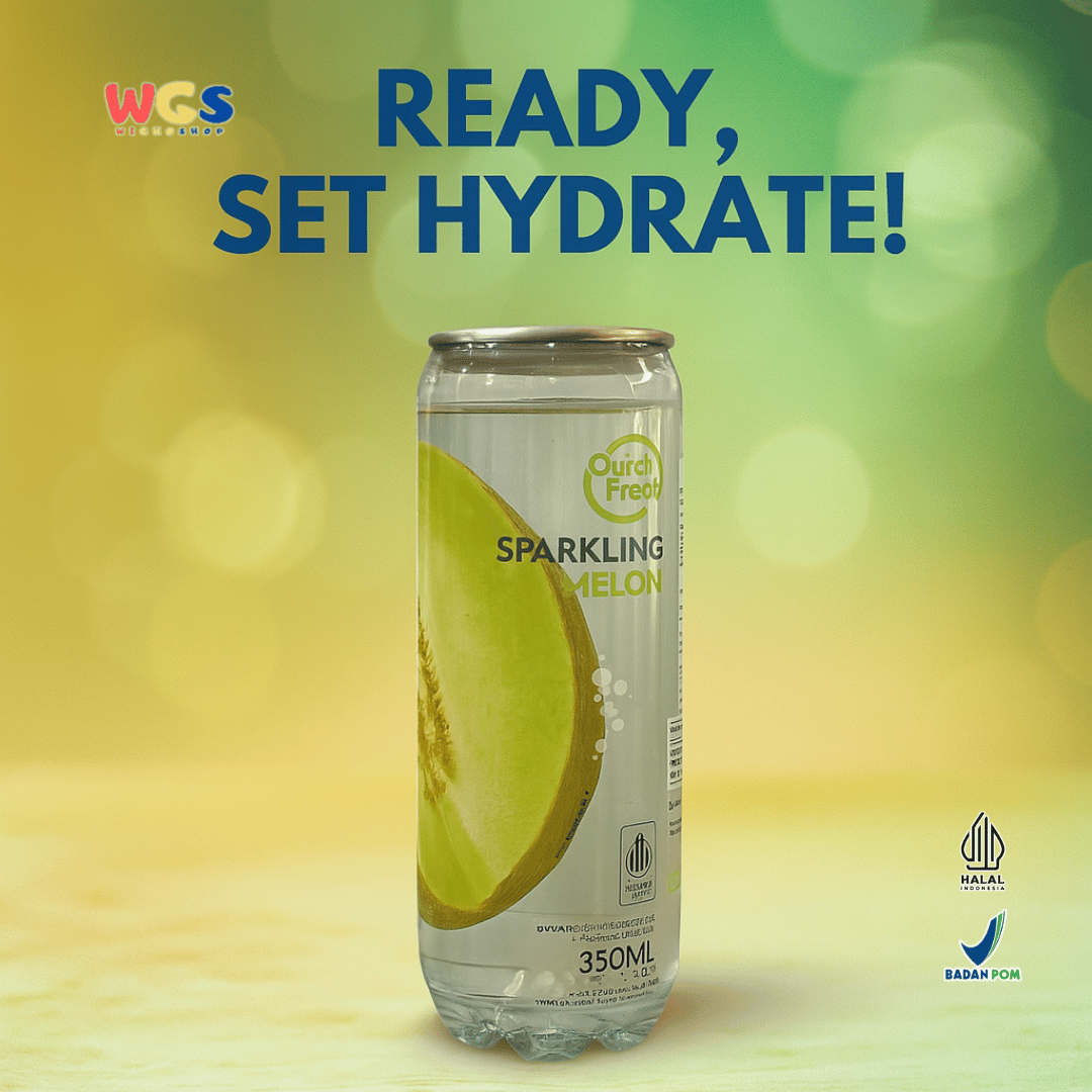 Quick Fresh Sparkling Melon 350ml - Minuman Bersoda Rasa Melon Segar Rendah Kalori