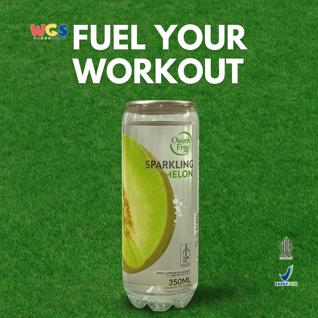 Quick Fresh Sparkling Melon 350ml - Minuman Bersoda Rasa Melon Segar Rendah Kalori
