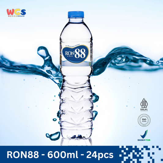 RON88 Air Mineral Botol 600ml (24 pcs) – Kesegaran Pegunungan dalam Setiap Tetes