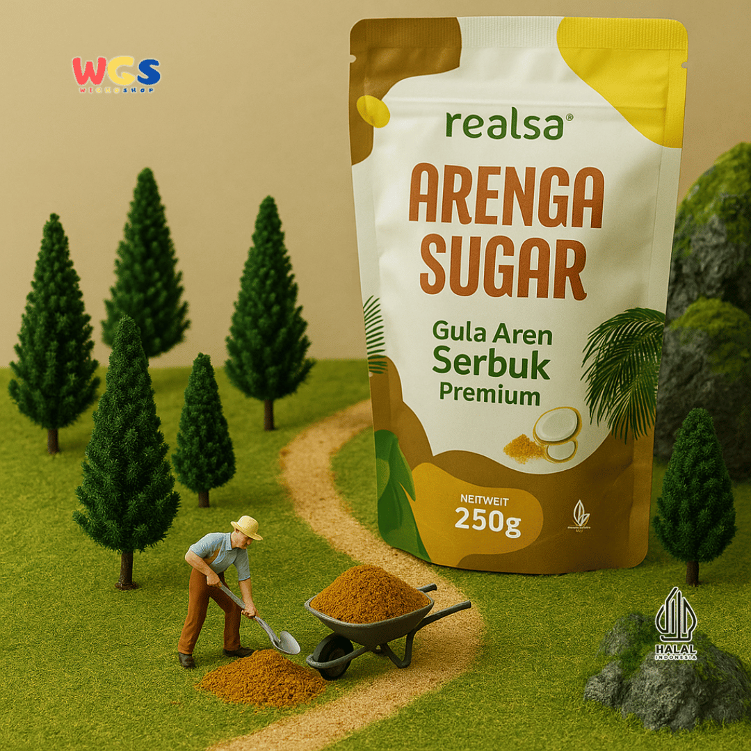 Realsa Arenga Sugar 250g – Gula Aren Serbuk Premium Alami, Sehat dan Organik