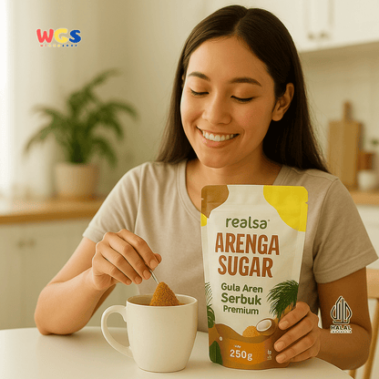 Realsa Arenga Sugar 250g – Gula Aren Serbuk Premium Alami, Sehat dan Organik