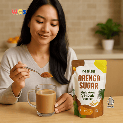 Realsa Arenga Sugar 250g – Gula Aren Serbuk Premium Alami, Sehat dan Organik
