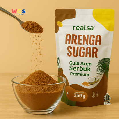 Realsa Arenga Sugar 250g – Gula Aren Serbuk Premium Alami, Sehat dan Organik