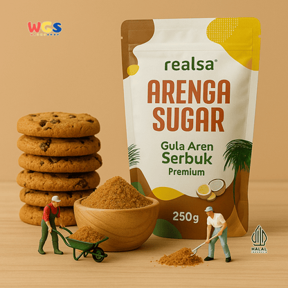 Realsa Arenga Sugar 250g – Gula Aren Serbuk Premium Alami, Sehat dan Organik