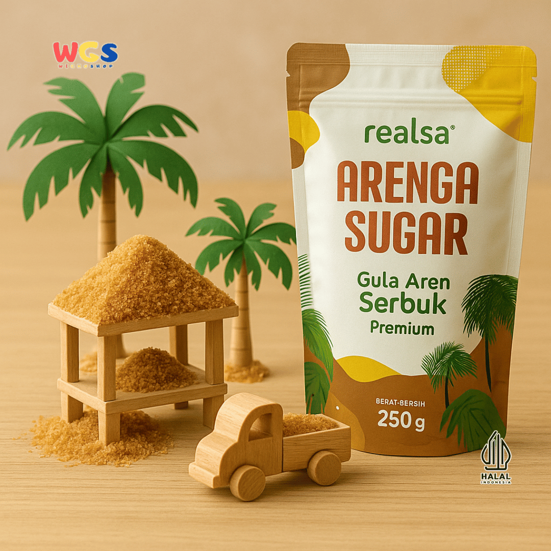 Realsa Arenga Sugar 250g – Gula Aren Serbuk Premium Alami, Sehat dan Organik
