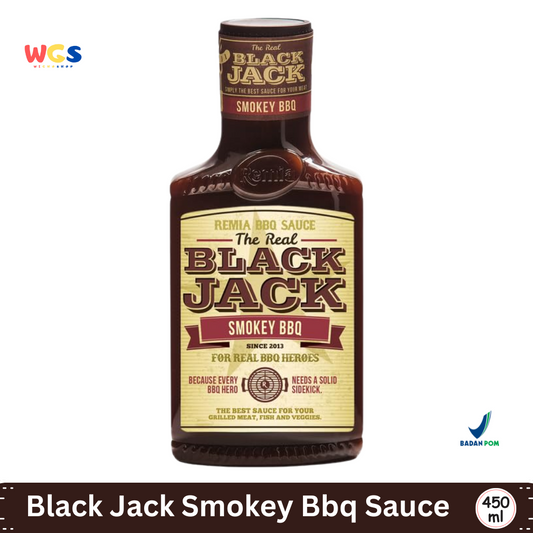 Remia BBQ Sauce Black Jack Smokey BBQ 450ml – Saus BBQ Asap Khas Amerika untuk Grill & Daging Bakar