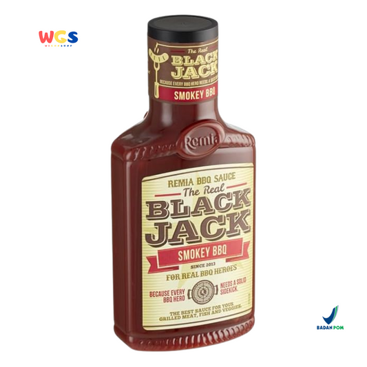 Remia BBQ Sauce Black Jack Smokey BBQ 450ml – Saus BBQ Asap Khas Amerika untuk Grill & Daging Bakar