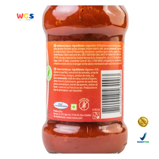 Remia BBQ Sauce Spicy & Sweet 250ml – Saus BBQ Pedas Manis untuk Panggang, Grill, Cocolan & Marinasi