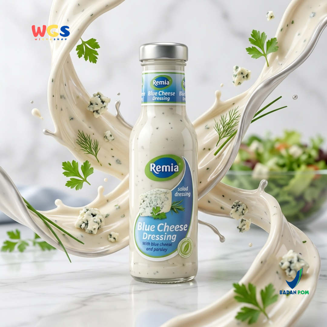 Remia Blue Cheese Dressing 250ml - Saus Salad Premium dengan Blue Cheese dan Parsley untuk Salad & Steak