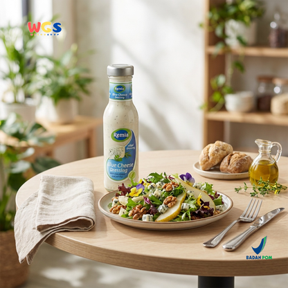 Remia Blue Cheese Dressing 250ml - Saus Salad Premium dengan Blue Cheese dan Parsley untuk Salad & Steak