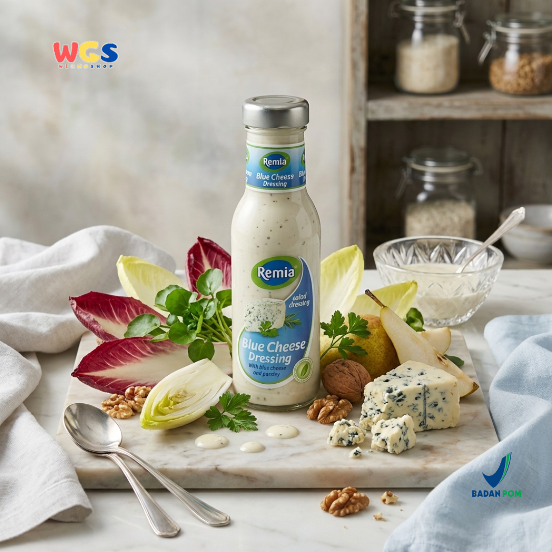Remia Blue Cheese Dressing 250ml - Saus Salad Premium dengan Blue Cheese dan Parsley untuk Salad & Steak