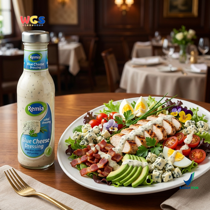 Remia Blue Cheese Dressing 250ml - Saus Salad Premium dengan Blue Cheese dan Parsley untuk Salad & Steak