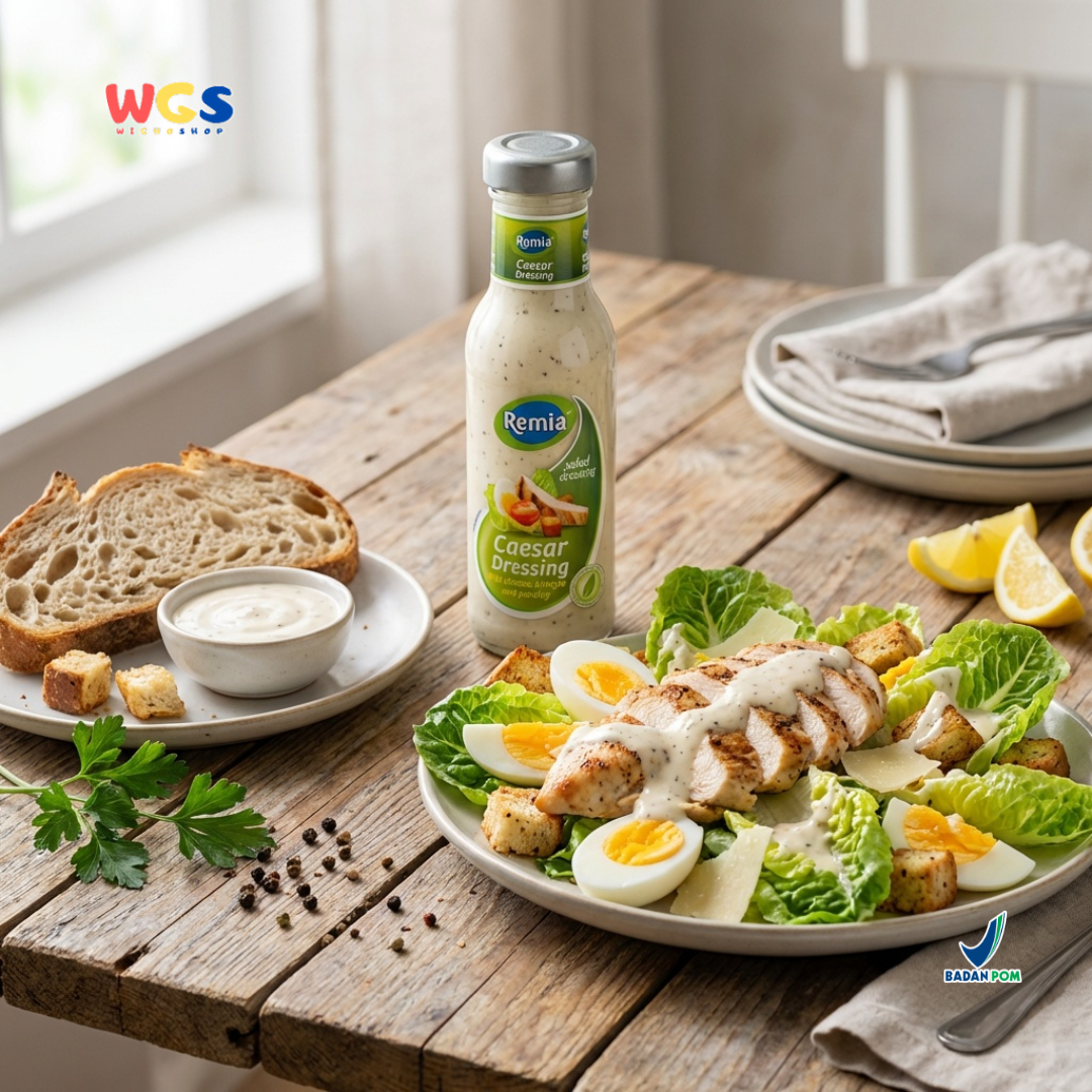 Remia Caesar Dressing 250ml - Salad Dressing Creamy untuk Caesar Salad, Sandwich & Wrap