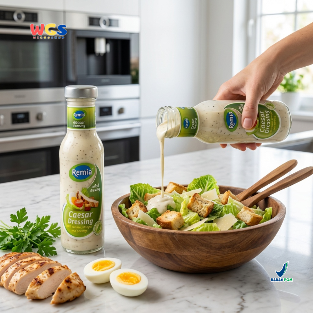 Remia Caesar Dressing 250ml - Salad Dressing Creamy untuk Caesar Salad, Sandwich & Wrap