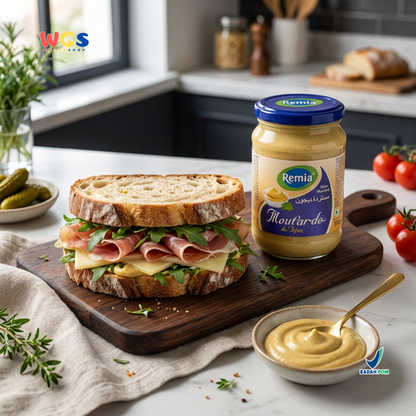 Remia Dijon Mustard 370g – A tangy and creamy French mustard, perfect for sandwiches and dips